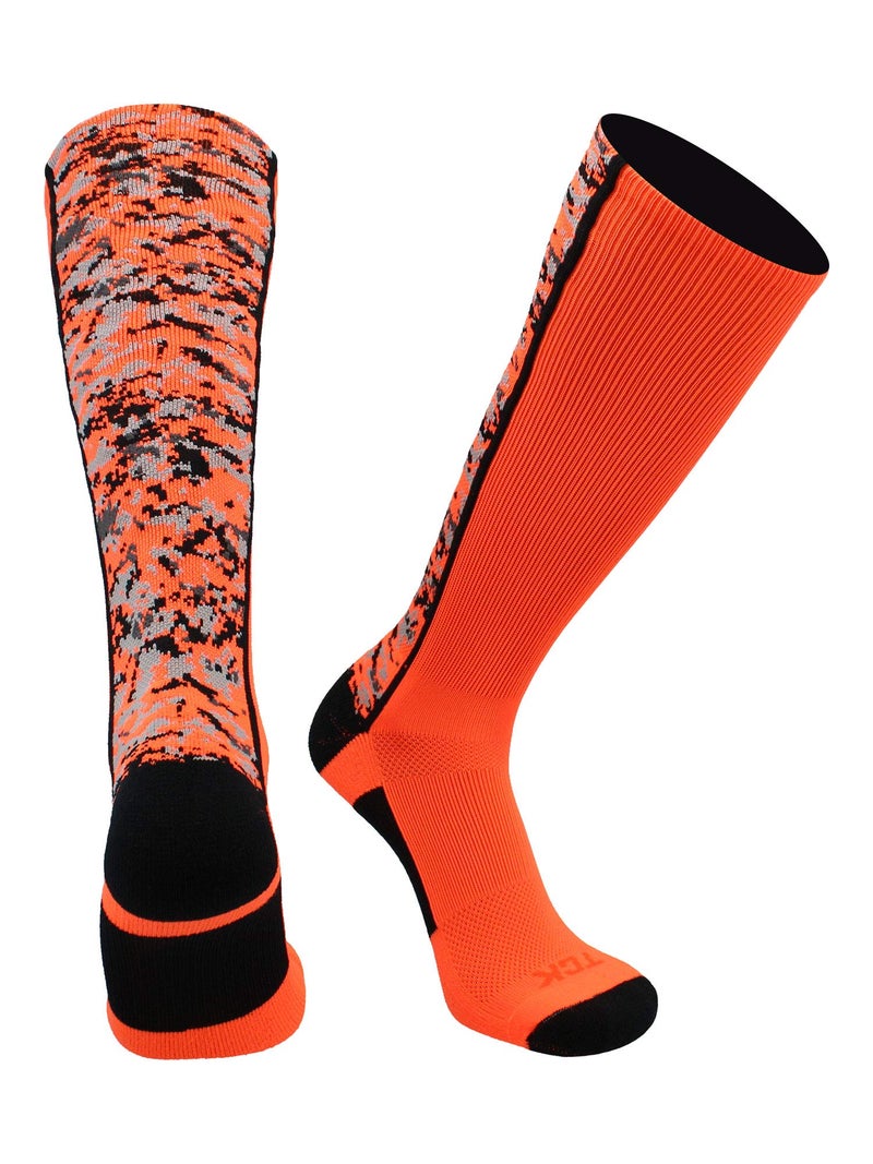 TCK Digital Camo OTC Socks (Neon Orange/Black, Small) - Image 1